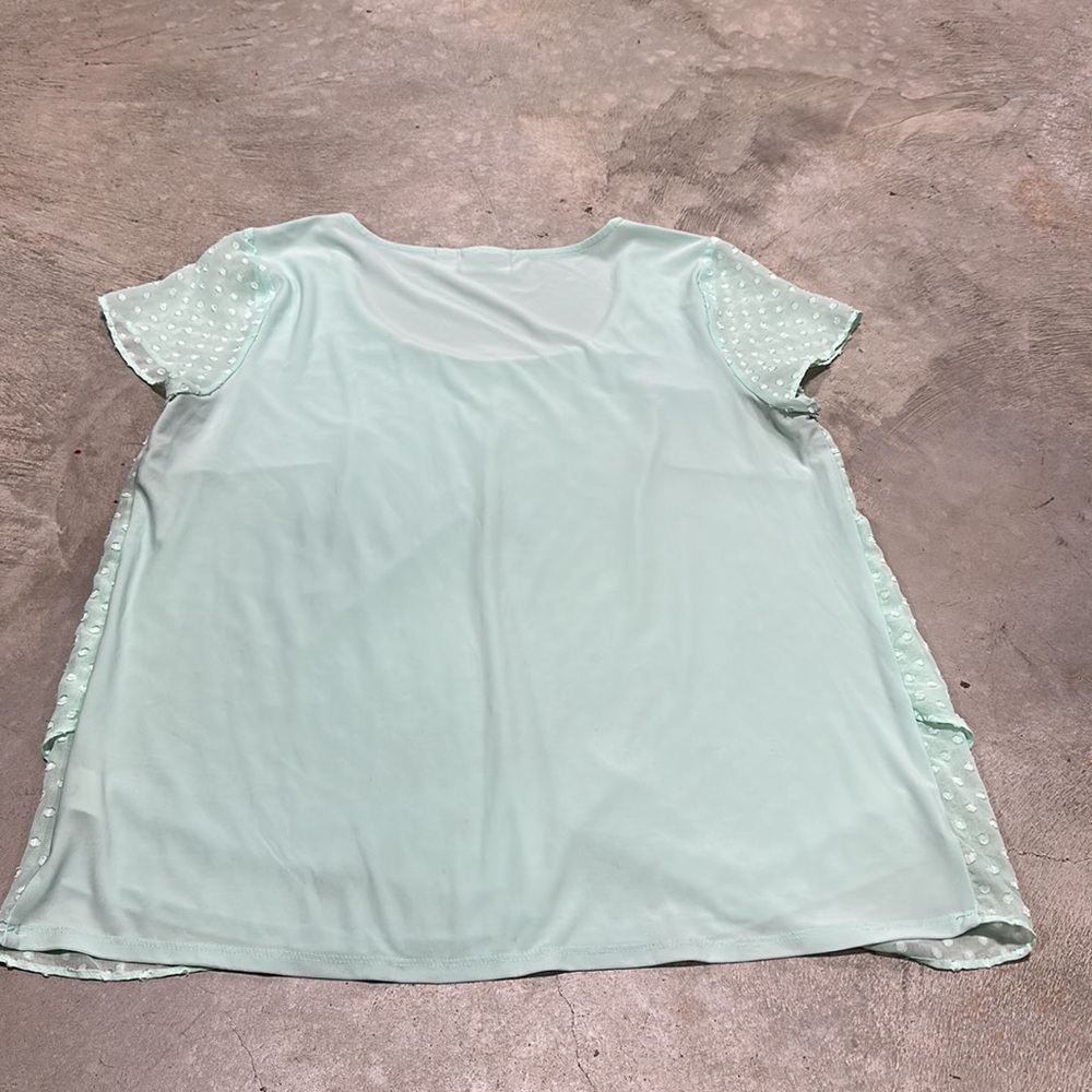Kim Rogers brand Mint‎ green top /Size M / D-87 - Picture 4 of 5